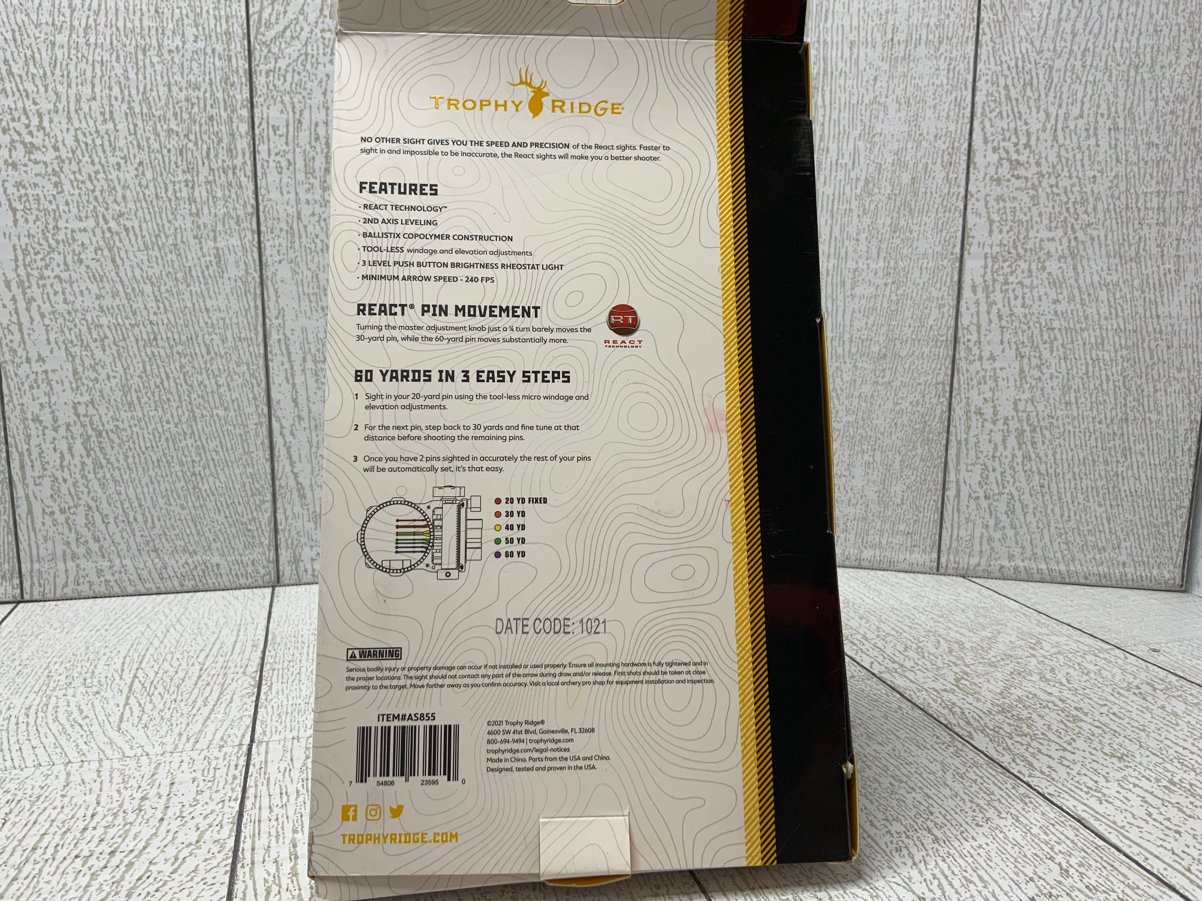 Trophy Ridge React H5 5-Pin Bow Sight (7998694195438)